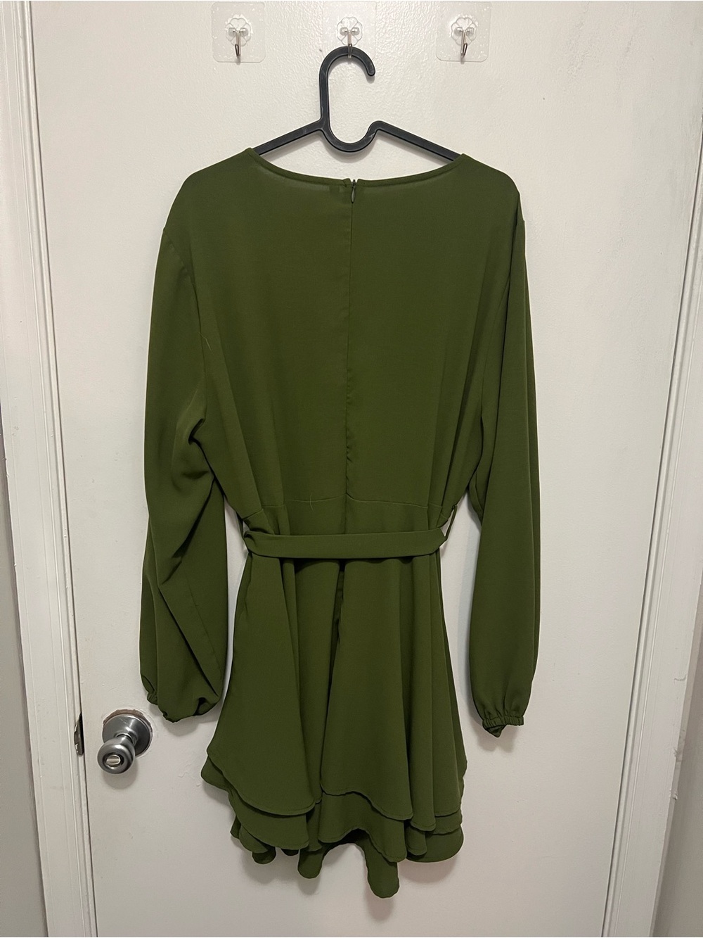 V-Neck Bohemian Wrap Tie Dress - Picture 8 of 9